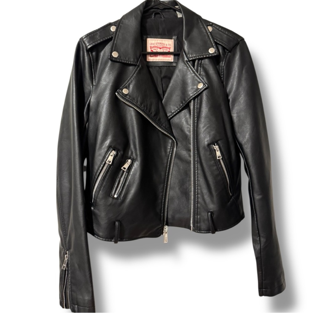 Levi’s Black Moto Jacket • Women’s Size M • New Without Tags • Zip Front - Picture 2 of 14